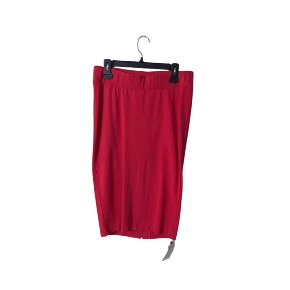 NEW ISABELLA OLIVER RED PENCIL SKIRT SIZE 2 MATERNITY CAREER WEAR STRETCH KNIT